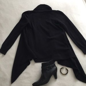 DONATED AB Studio shark bite hem sweater shawl